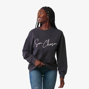 NWT PURE VIDA WOMENS SUN CHASER OVERSIZED CREW FLEECE 3XL